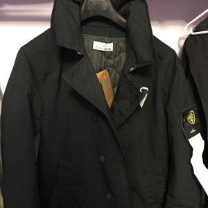Stone Island logo patch coat